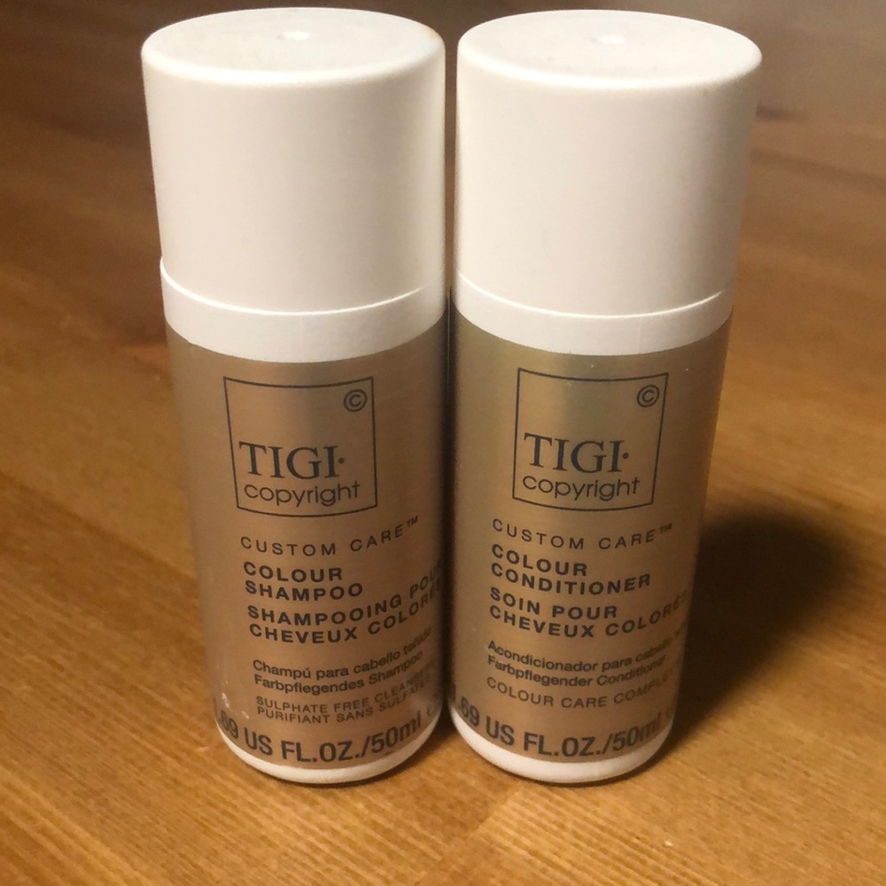 TIGI colour shampoo and conditioner sulphate free cleanser trial travel size